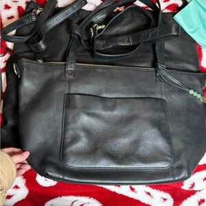 Lily Jade Lorie  OOAK Black Leather Bag